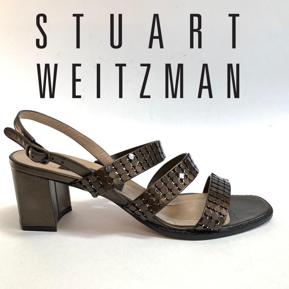 📦 MOVING SALE 🚛 Stuart Weitzman🎞block heel 3 strap sandals Sz 8